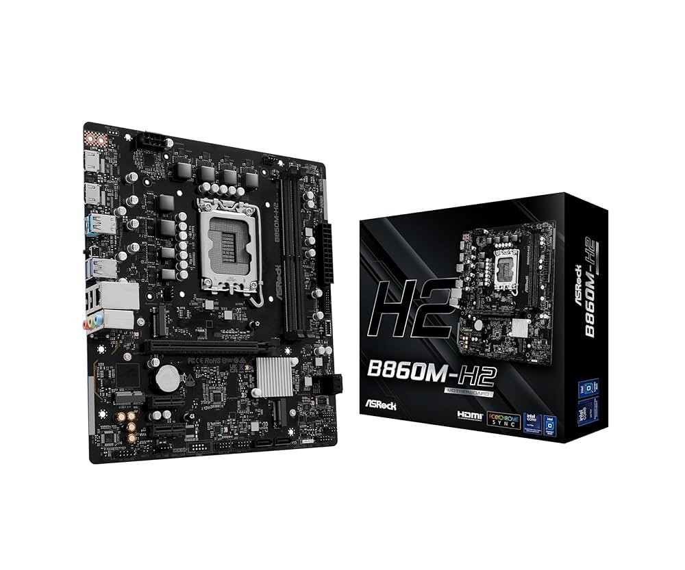Motherboard asrock b860m-h2 lga1851 ddr5 90-mxbs00-a0uayaz | Zona